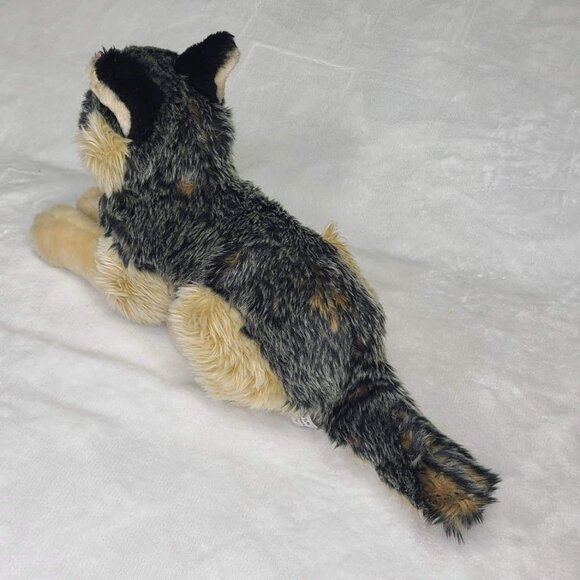 Uni Toys Gray Wolf Laying Down 12" Plush Realistic Stuffed Animal Dog Germany - Picture 5 of 11
